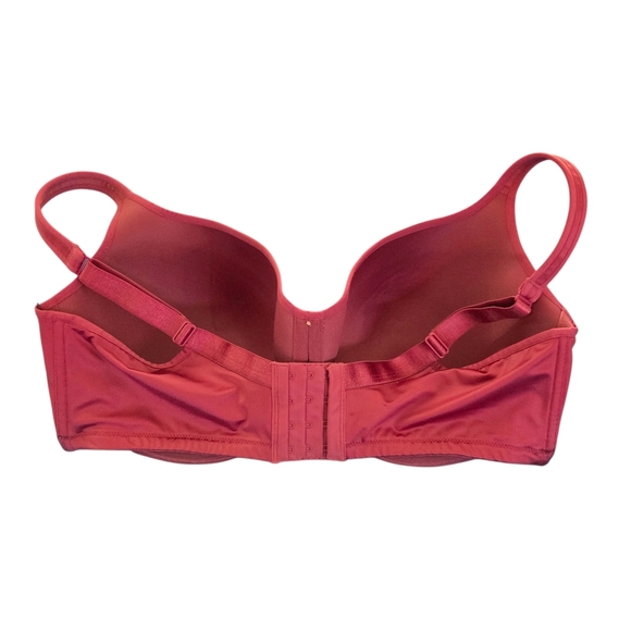 Deesse Elegant Dark Pink Lace Trim Bra Size 38H - Picture 4 of 4